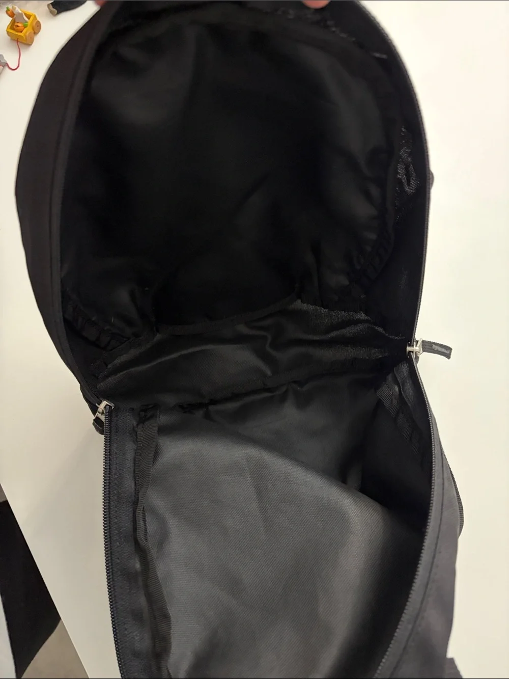 Eddie Bauer Black & Blue Nylon Mini Small Backpack | Hiking, Travel Bag